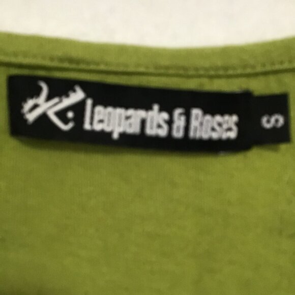 Leopards & Roses Hand-Crafted Tank Top  Size S - Picture 8 of 10